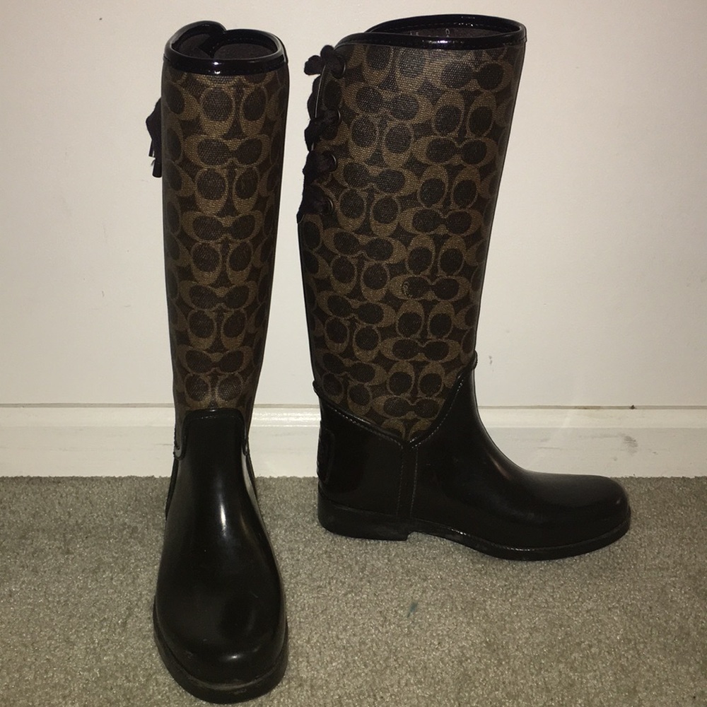 Coach Logo Rain Boots